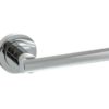 STATUS Nebraska Lever on Round Rose - Polished Chrome S28RPC