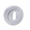 STATUS Key Escutcheon on Round Rose - Satin Chrome