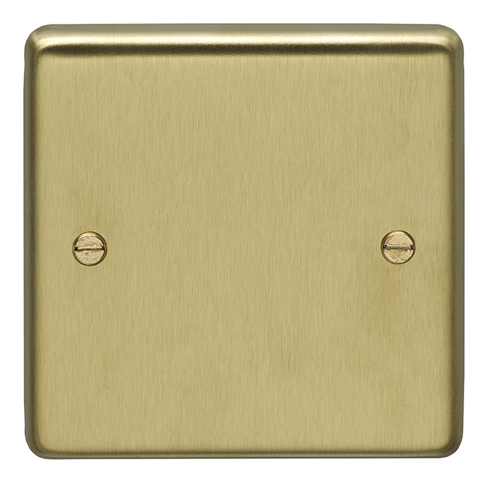 Eurolite Sb1B Single Blank Round Edge Satin Brass Plate