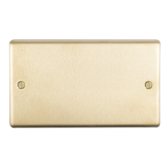 Eurolite Sb2B Double Blank Round Edge Satin Brass Plate