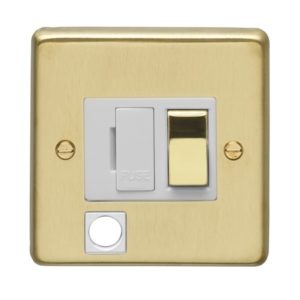 Eurolite Stainless steel Switched Fuse Spur - Satin Brass