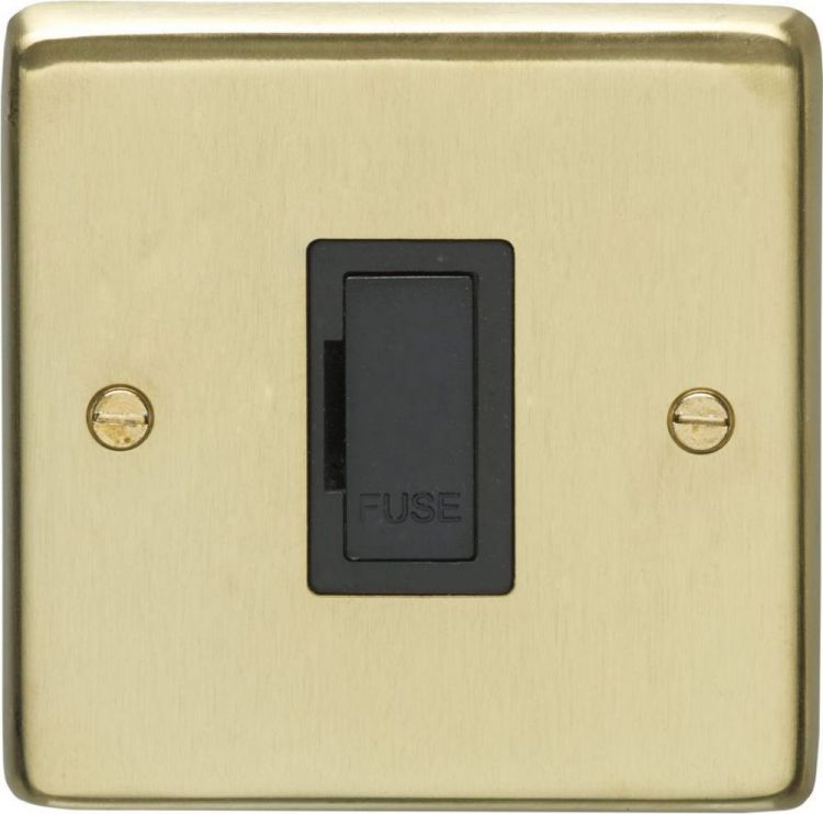 Eurolite Stainless steel Unswitched Fuse Spur - Satin Brass