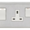 Eurolite Stainless steel 45Amp Switch With A Socket - Satin Stainless Steel