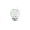 40mm Polished Chrome Faceted Glass Ball Knob