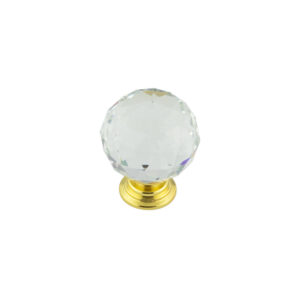 40mm PVD Faceted Glass Ball Knob