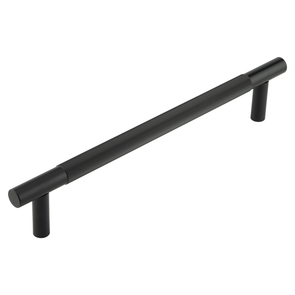 Venice Linear Knurled 300x19mm Black Pull Handle Face Fix