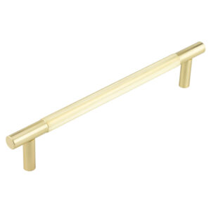 Venice Linear Knurled 300x19mm Satin Brass Pull Handle