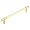 Venice Linear Knurled 300x19mm Satin Brass Pull Handle Face Fix