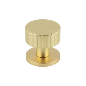 Cog Satin Brass Mortice Knob