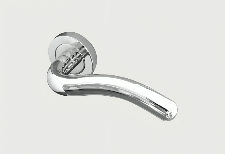 round chrome door handles