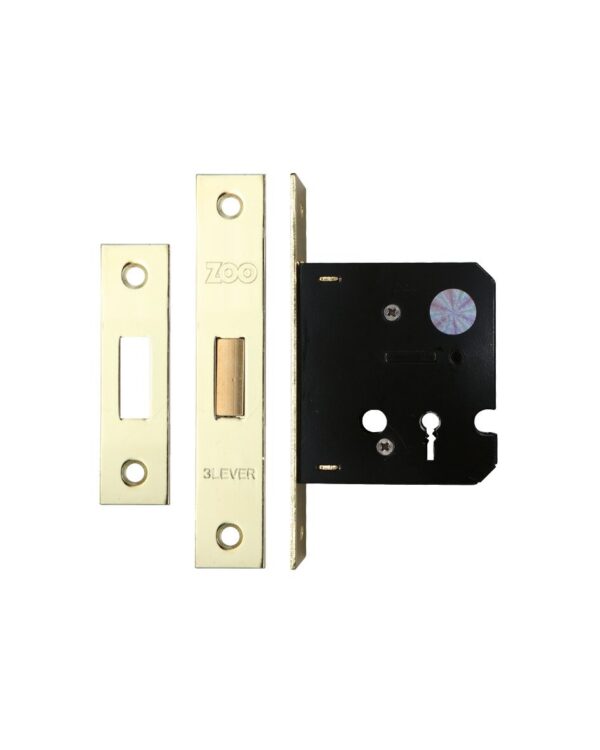 Zoo Hardware 3 Lever Contract Dead Lock (64Mm Or 76Mm), Nickel Plate