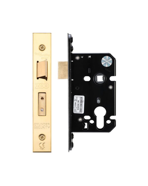 Zoo Hardware Euro Profile Sashlock Satin Stainless Brass Finish - Anti Tarnish