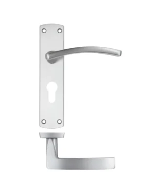 Zoo Hardware ZPA031EP-CP Toledo Door Handle on Euro Backplate Polished Chrome