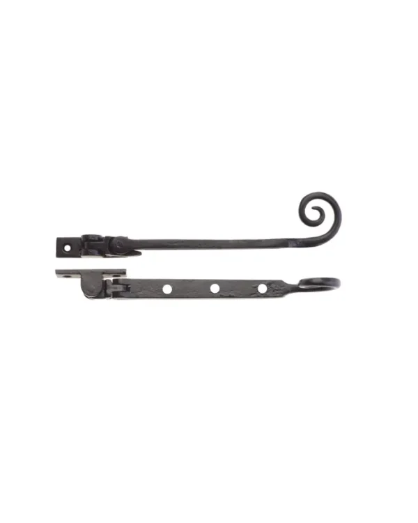 Zoo Hardware Foxcote Foundries Curly Tail Casement Stays 8Inch, Black Antique