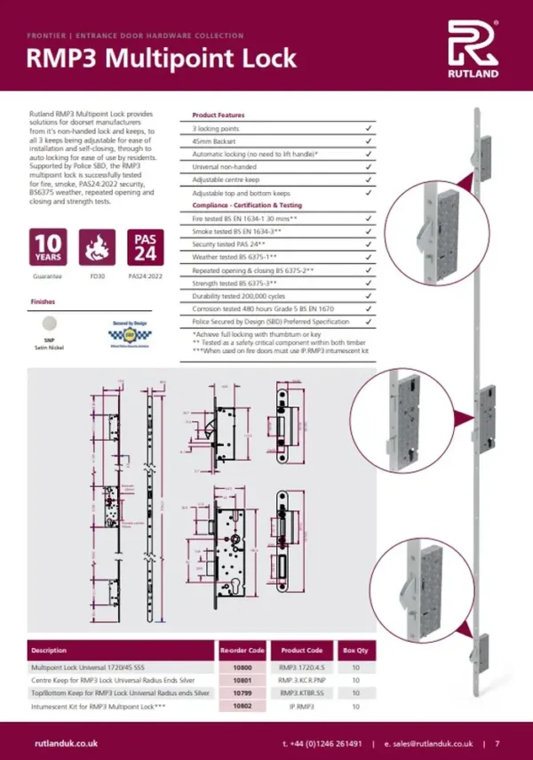 Multipoint Lock