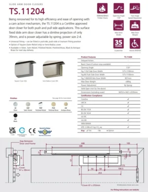 TS.11204 Cam Action Door Closer