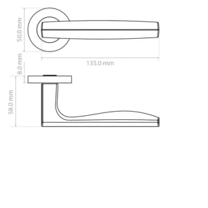 Appenine Lever On Round Rose