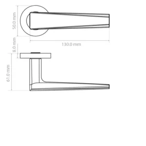 Zoo Hardware Aldo Lever On Round Rose Door Handle