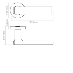 Frigo Lever On Round Rose