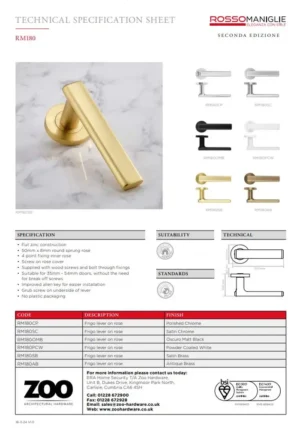 Frigo Lever On Round Rose