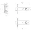 Heavy Duty Tubular Latches Bodies only