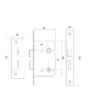 Bathroom locks with Square Forend & Radiused Strike Plate
