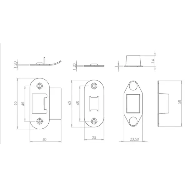 Radiused Accessory Packs for Heavy Duty Tubular Latches
