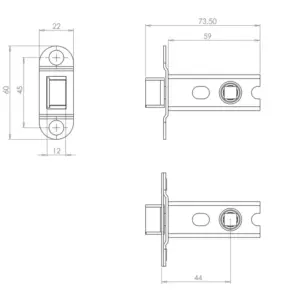 Heavy Duty Tubular Latches Bodies only