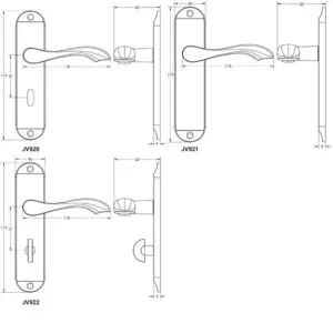 Broadway Suite Door Handle on Backplate