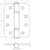 Grade 13 Radiused Polymer Bearing Hinges 3 Knuckle Pack of 3