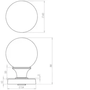 Frosted Ball Glass Door Knobs