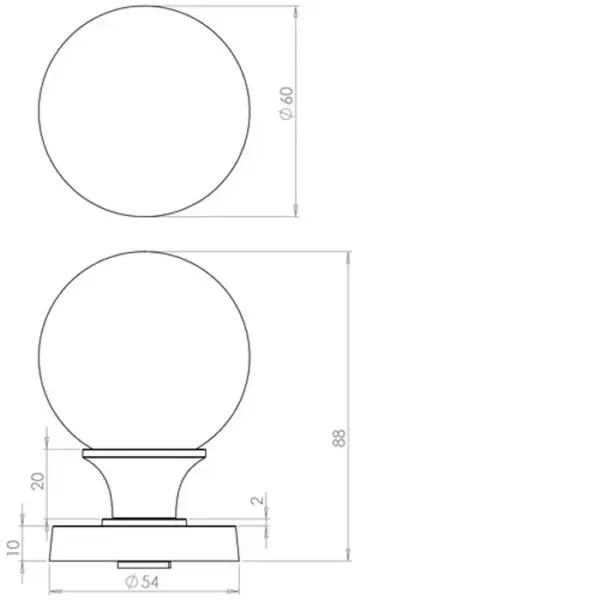 Frosted Ball Glass Door Knobs