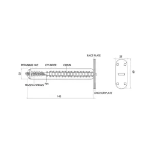 Concealed Door Closer with Radius Plate