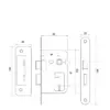 2 Lever Sashlocks with Radiused Forend & Strike Plate