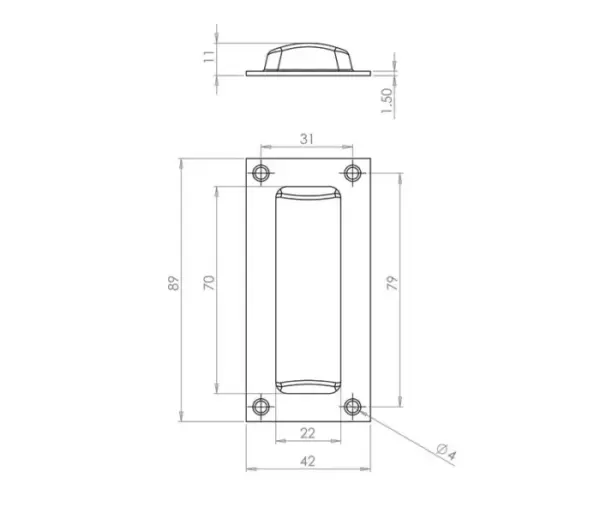 Brass Flush Pulls for Doors