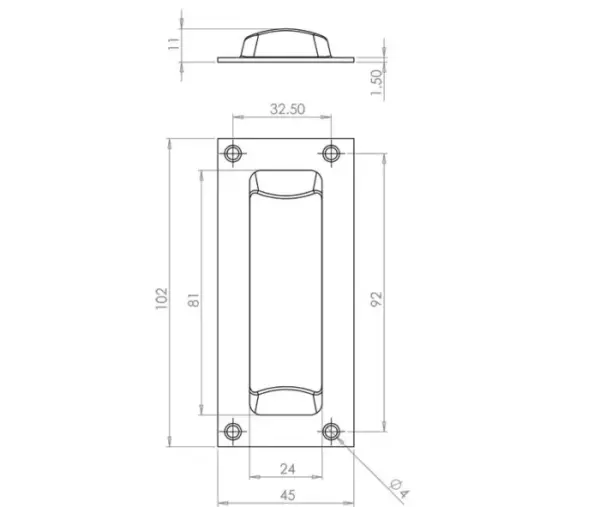 Brass Flush Pulls for Doors