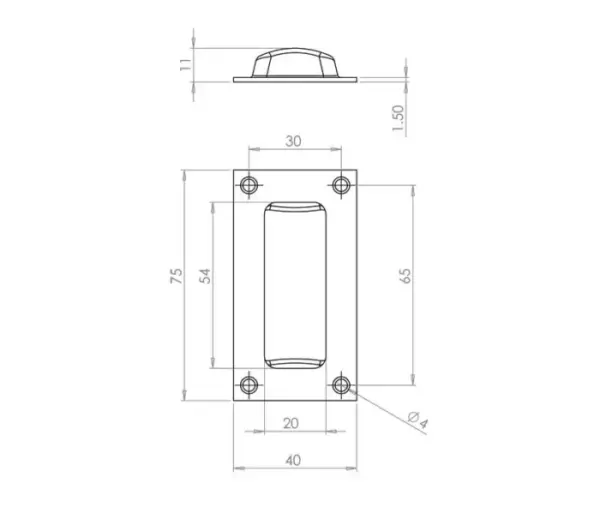 Brass Flush Pulls for Doors