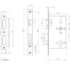 Architectural 72mm Din Sashlocks