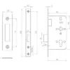 Architectural 72mm Din Deadlocks