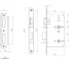 Architectural 72mm Din Bathroom Locks