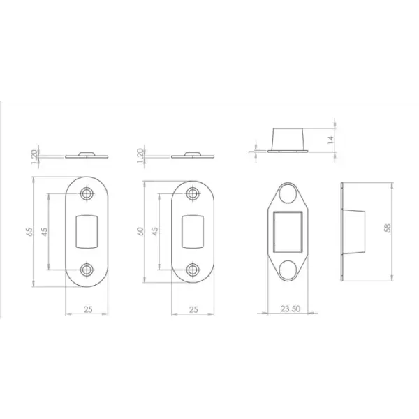 Radiused Accessory Packs for Heavy Duty Tubular Deadbolts