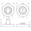 Designer Turns & Releases 50mm Round Rose no Indicator