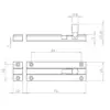 Aluminium Straight Barrel Door Bolts