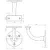 Solid Brass Handrail Brackets