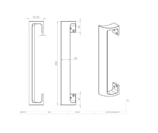Aluminium Cranked Pull Handles