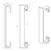 Aluminium Cranked Pull Handles