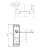 Aluminium 19mm Round Bar Lever on Plate