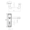 Aluminium 19mm Round Bar Lever on Plate