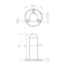 Nero Cylinder Wall Mounted Door Stop on Rose