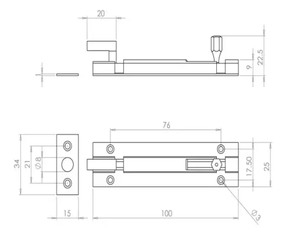 Brass Necked Barrel Bolts